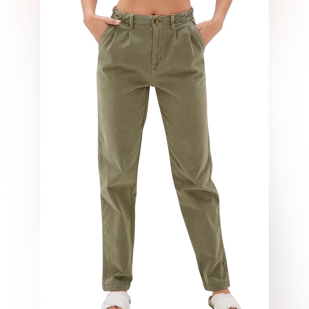 American Eagle Outfitters Olive Green Soft Stretch Mom Pants